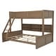 preview thumbnail 10 of 50, Wood Bunk Bed with Side Storage Compartment and 2 Built-in Charging Station & USB Port, Sturdy Wood Frame and Thickening Slats