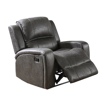 Leather-Like Fabric Upholstered Manual Motion Recliner