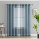preview thumbnail 54 of 117, HLC.me 2 Piece Semi Sheer Voile Window Curtain Drapes Grommet Top Panels Bedroom, Living Room - Set of 2 panels 54 W x 72 L - Dusty Blue