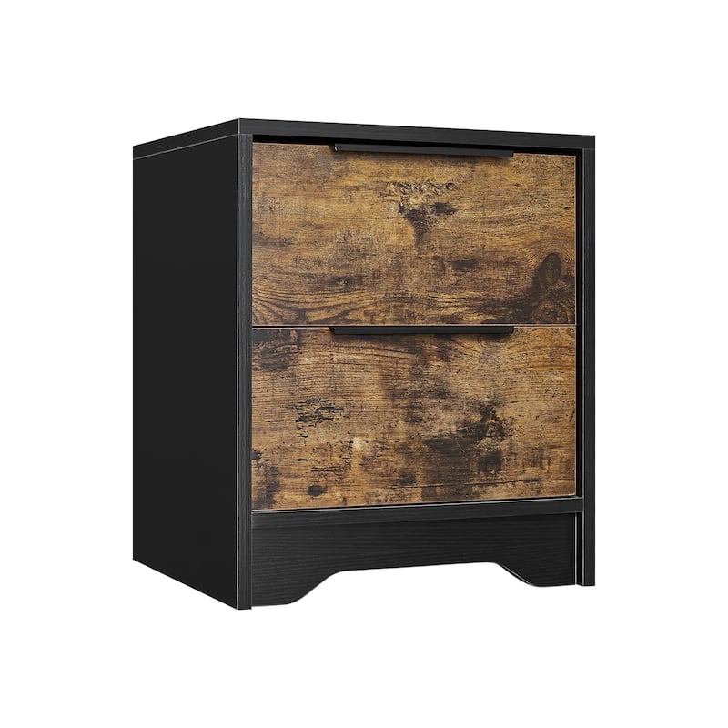 Wooden 2 Drawers Nightstand