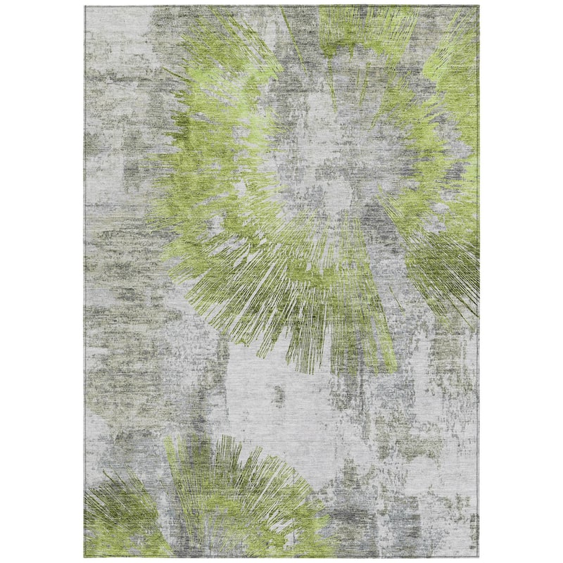 HomeRoots Abstract Transitional Rectangle Outdoor Rug