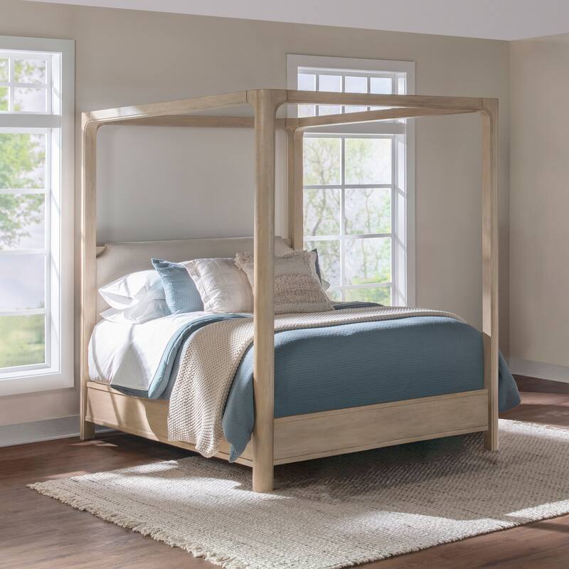 Solano 85-inch Canopy Bed Weathered Mango