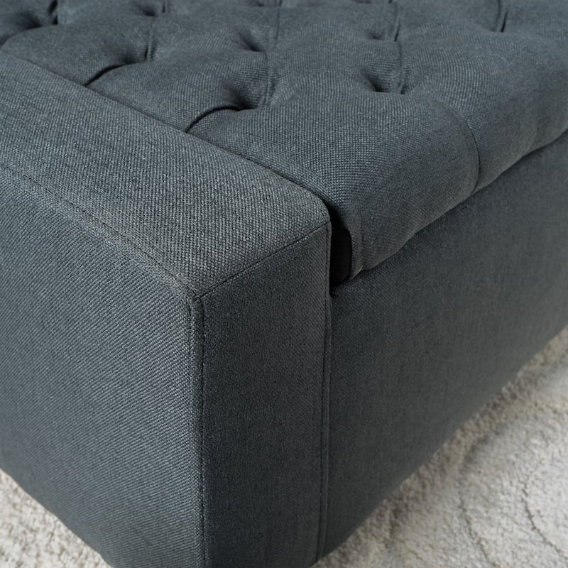 Hikaru Fabric Storage Ottoman by Christopher Knight Home