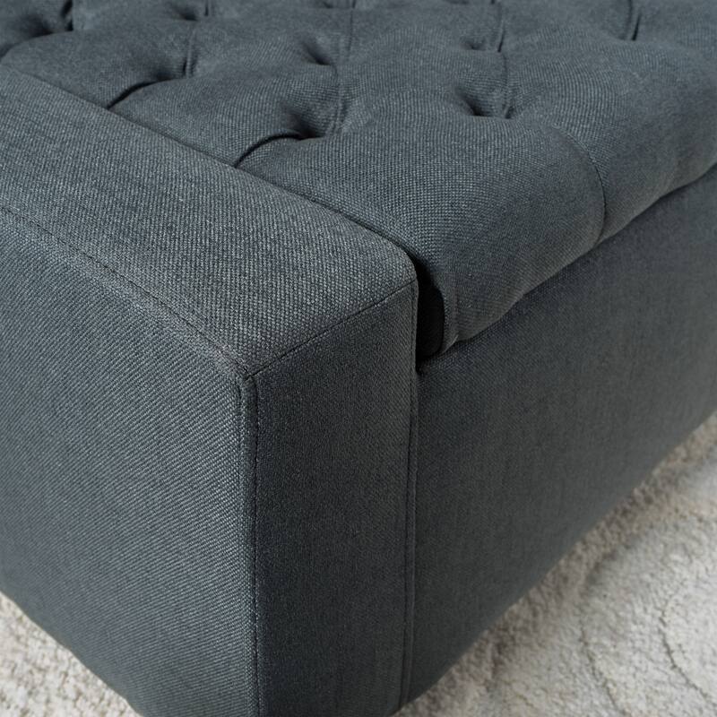 Hikaru Fabric Storage Ottoman by Christopher Knight Home