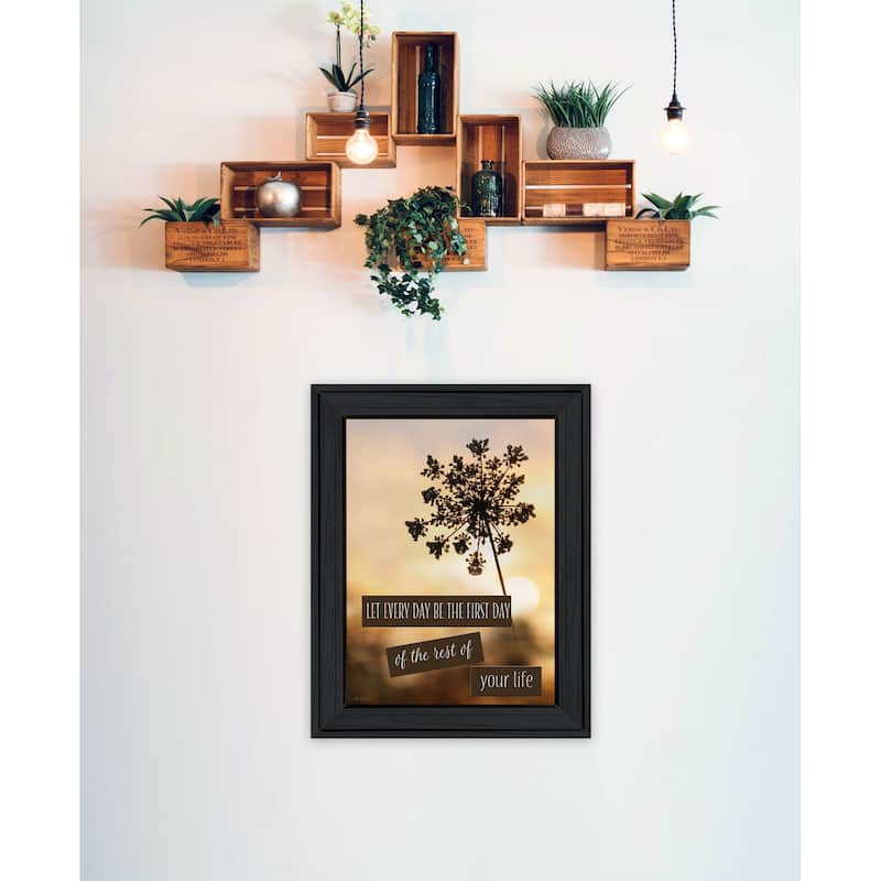 TrendyDecor4U Contemporary "The First Day" Framed Print Wall Art