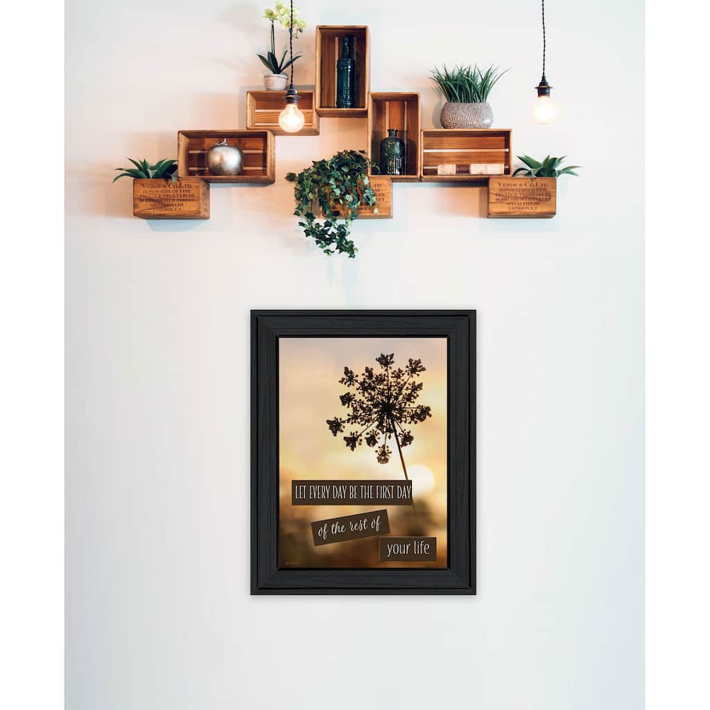 TrendyDecor4U Contemporary "The First Day" Framed Print Wall Art