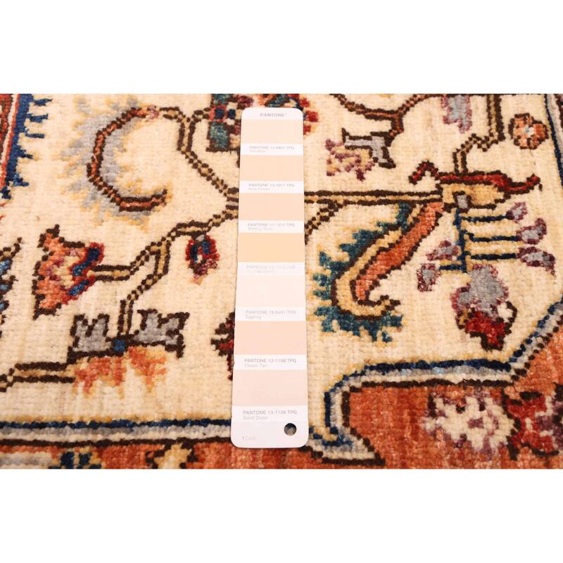 ECARPETGALLERY Hand-knotted Aryana Ivory Wool Rug - 6'0 x 7'10