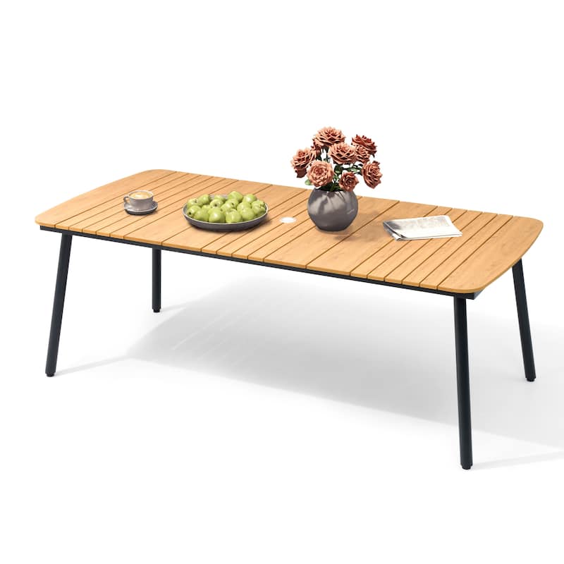 VredHom Outdoor Rectangular Aluminum Dining Table