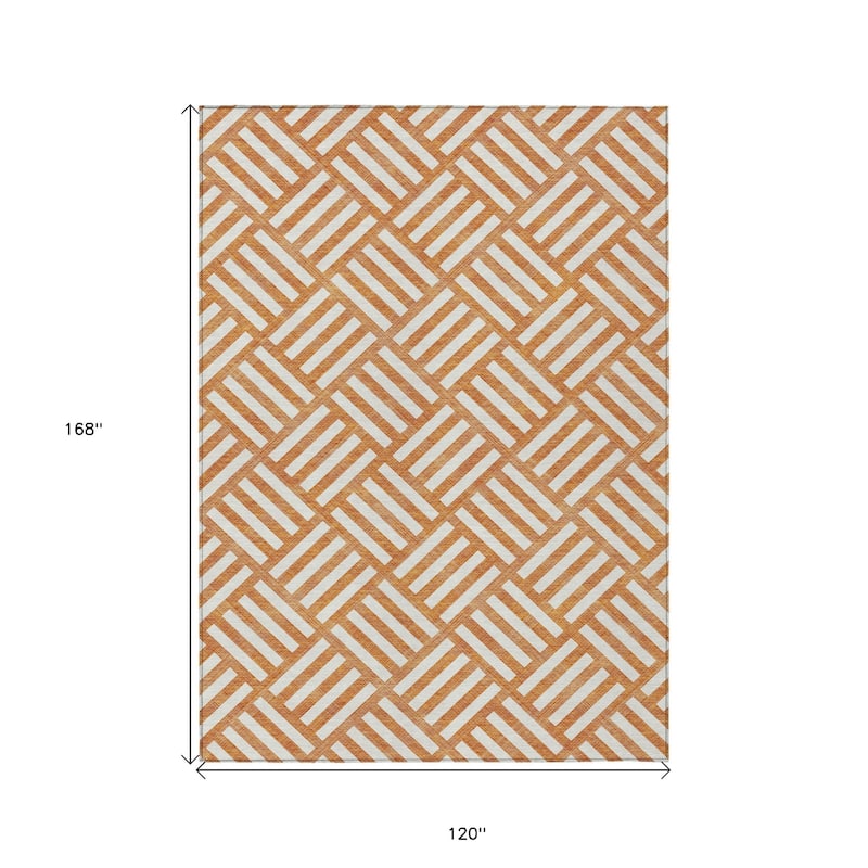 HomeRoots Geometric Transitional Rectangle Outdoor Rug