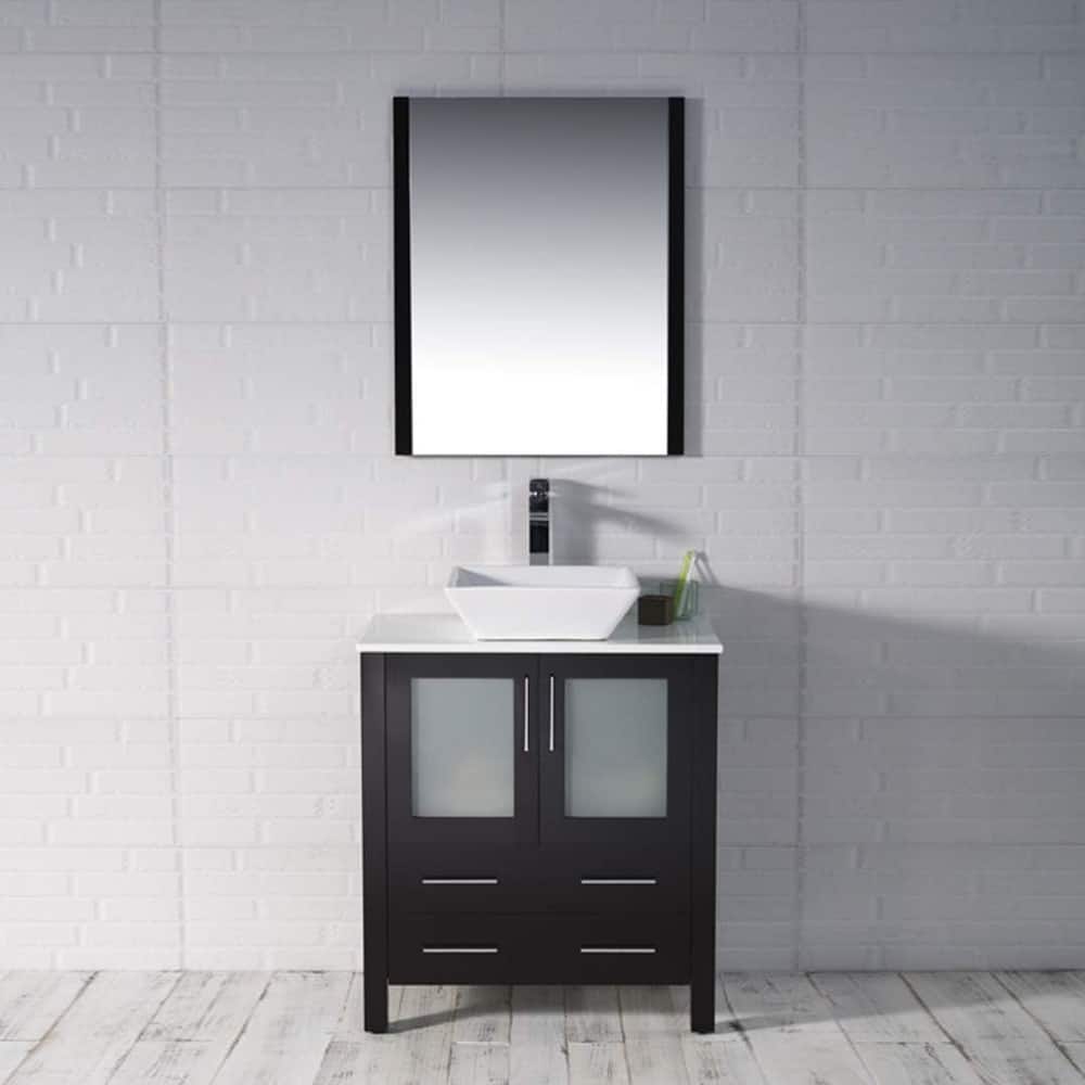 Blossom Sydney 30" Bathroom Vanity with Ceramic Vessel Sink and Mirror