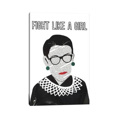 iCanvas "RBG Fight Like A Girl" by Paper Cutz Canvas Print