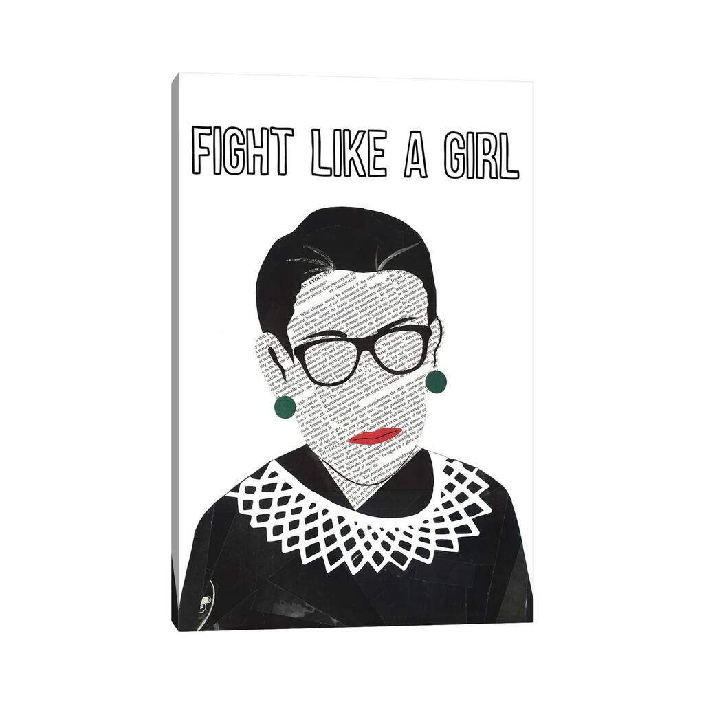 iCanvas "RBG Fight Like A Girl" by Paper Cutz Canvas Print