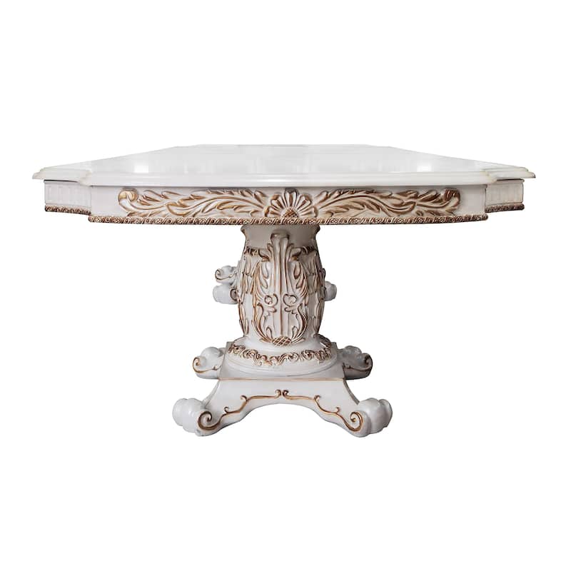 Casada Antique Pearl Dining Table with Molding Detail