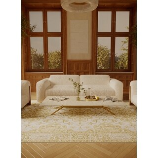 Ginza Six Washable Danica Peach Gold Area Rug - Bed Bath & Beyond ...