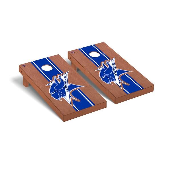 slide 2 of 5, Elizabeth City Vikings Rosewood Cornhole Board Set
