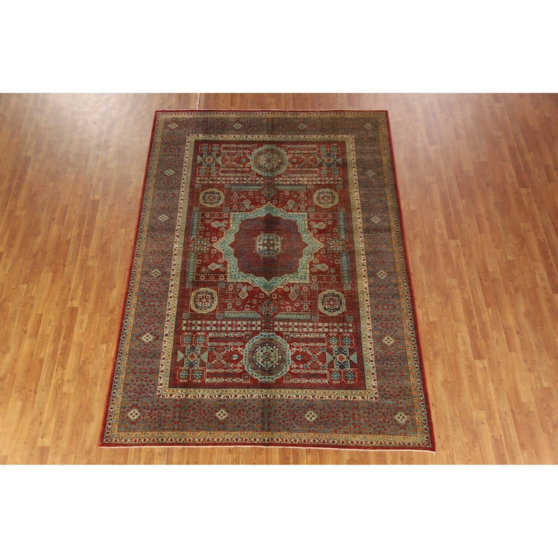 Hand Knotted Oriental 100% Wool Carpet Traditional Medallion Red Kazak Area Rug - 10' 0'' X 7' 0''