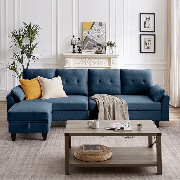 Modular Sectional Sofa Couch L Shaped With Chaise Storage Ottoman