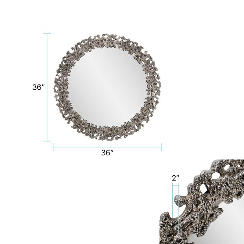 Asbille Antique Silver Wall Mirror