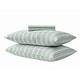 preview thumbnail 4 of 4, The Farmhouse by Rachel Ashwell Wide Ticking Stripe 4 Piece Sheet Set Full - White/Green