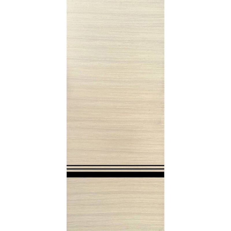 French Pocket Door 28x80 with Planum 0012 Natural Veneer Kit Trims Rail - 18" x 96"