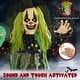 preview thumbnail 4 of 8, 6.1' Life Size Halloween Animatronic Circus Clown, Sound and Motion Activated with Light Up Eyes, Talking and Laughter
