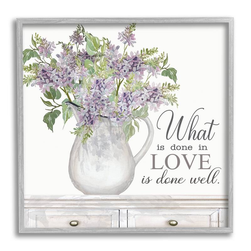 Stupell Do with Love Lilies Water Jug Traditional Furniture Framed Giclee Art Design By Cindy Jacobs