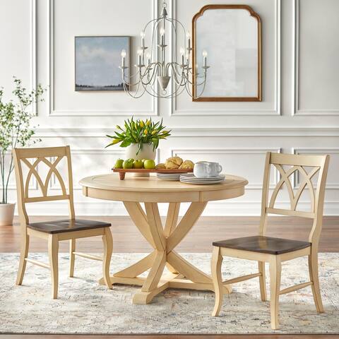 Lifestorey Montauk Solid Wood 3-piece Dining Set
