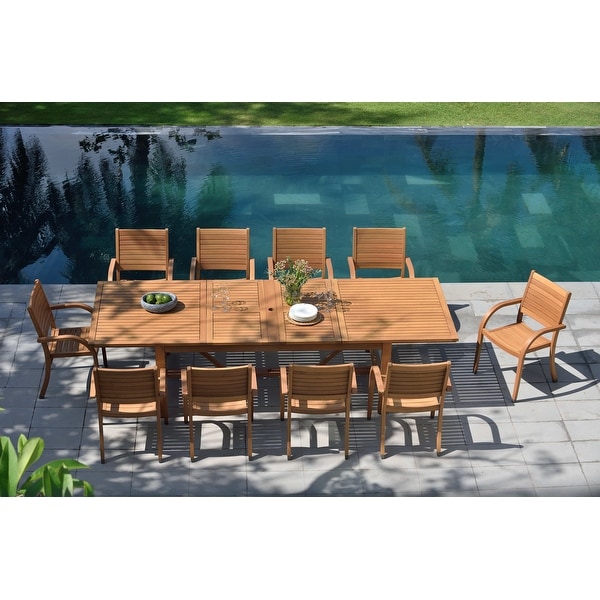 LifestyleGarden Mathew 11 piece FSC Certified Wood Outdoor Patio