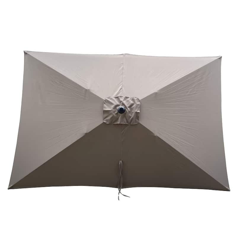 6 x 9 FT Patio Waterproof Umbrella with Crank and Tilt Without Flap