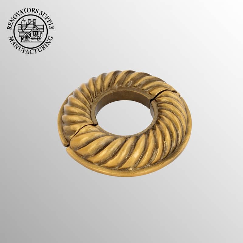 Aluminum Radiator Flange Le Cruller Style Gold Finish 1" (IPS) 1.38" ID - 3.13" OD Renovators Supply