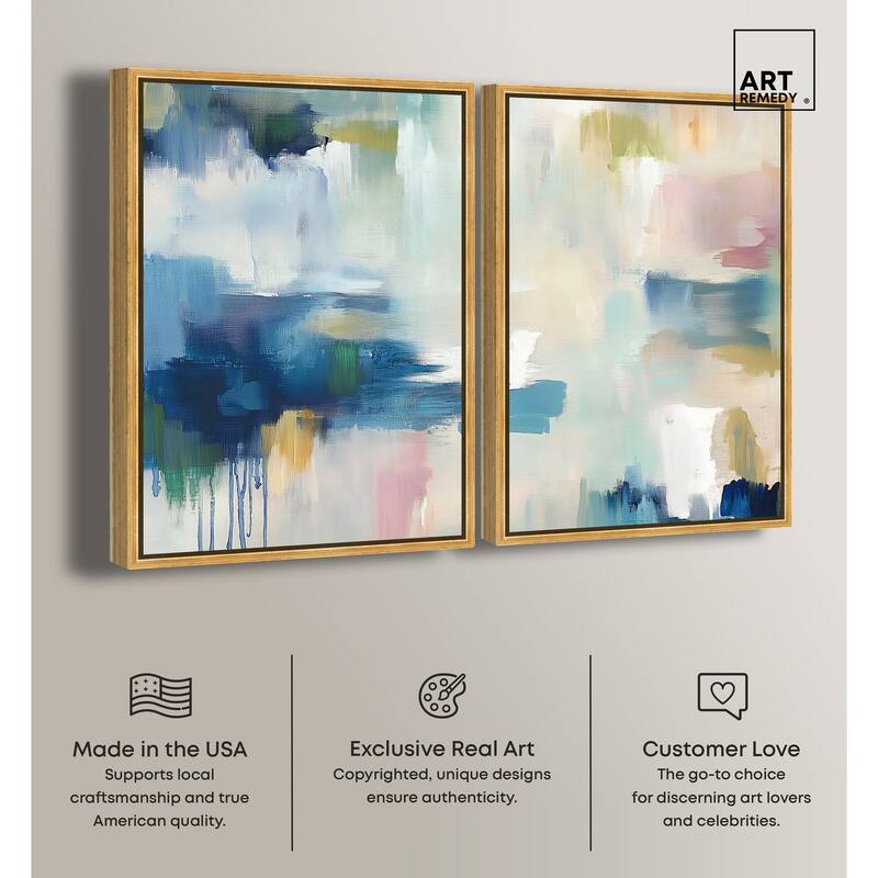 Pale Periwinkle I Canvas Set of 2 by Art Remedy