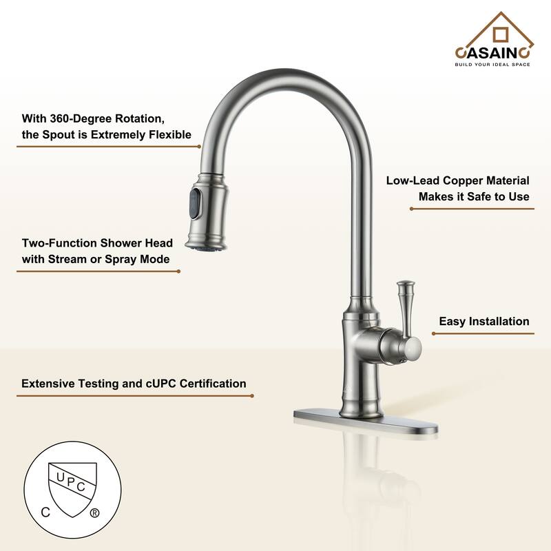 Single Handle Pull Out Sprayer Kitchen Faucet