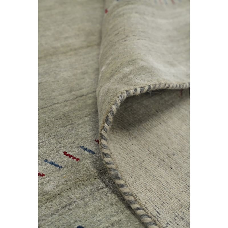 Hand Knotted Oriental 100% Wool Carpet Tribal Animal Pictorial Green Gabbeh Area Rug - 11' 11'' X 11' 10''
