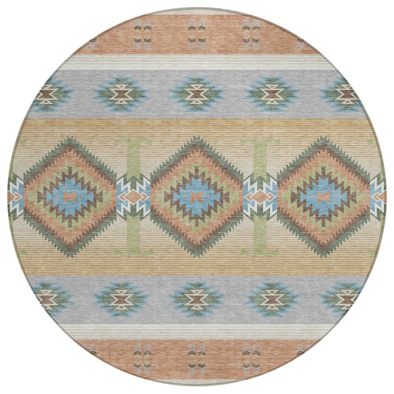 Machine Washable Indoor/ Outdoor Global Chennai Chantille Rug