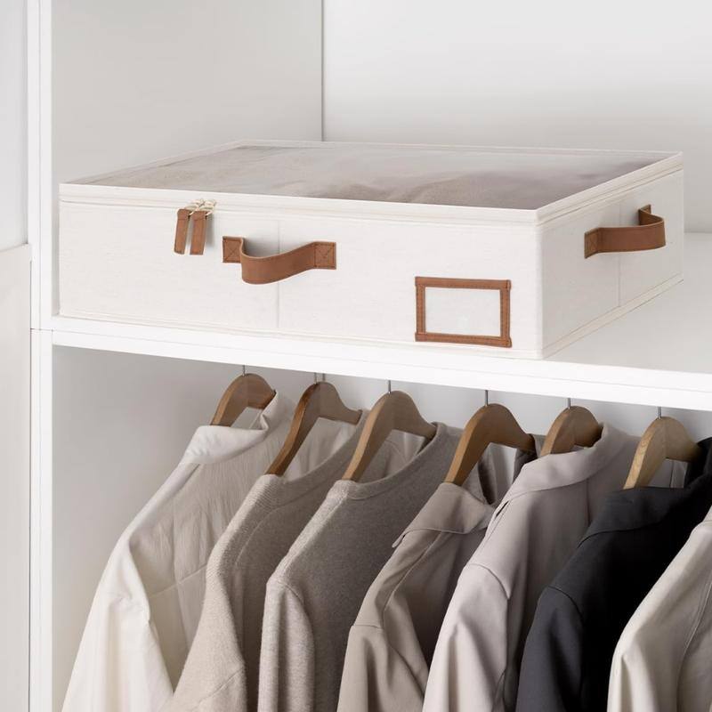 Underbed Storage,Fabric Organizers with Reinforced Handles & Label Holders,2-Pack