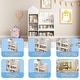 preview thumbnail 3 of 3, White Children's Wooden Bookshelf Toy Organizer with 6 Compartments 2 Baskets, Children's Multi-Tier Bookshelf, Toy Shelf