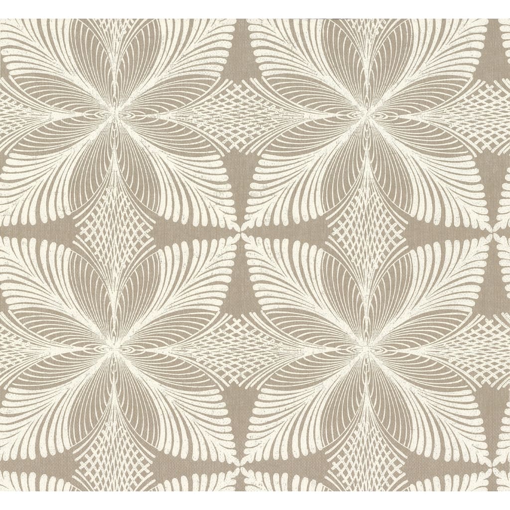 Ronald Redding Roulettes Tan Metallic Wallpaper