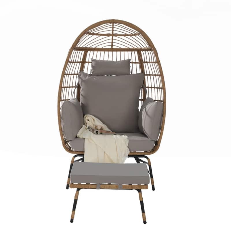Oversized Large Egg ChairS with Ottoman