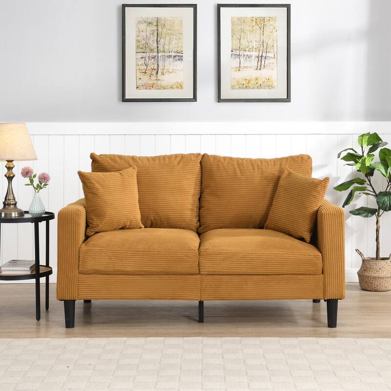Resilience Loveseat Sofa, Wooden Frame 2 Seat Sofa