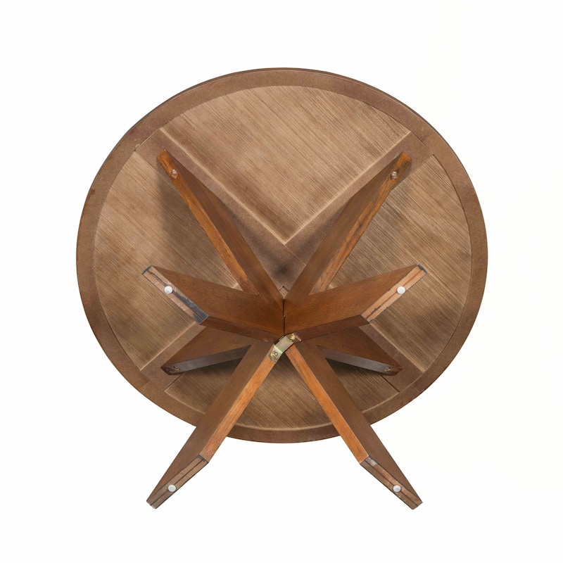 Modern Farmhouse Round Dining Table, Cherry