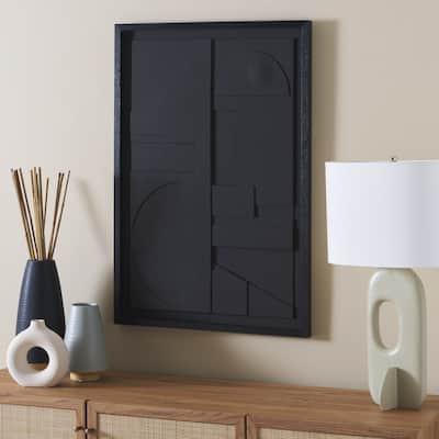 SAFAVIEH Home Power Outage 24W x 36L-inch Black Framed Dimensional Art