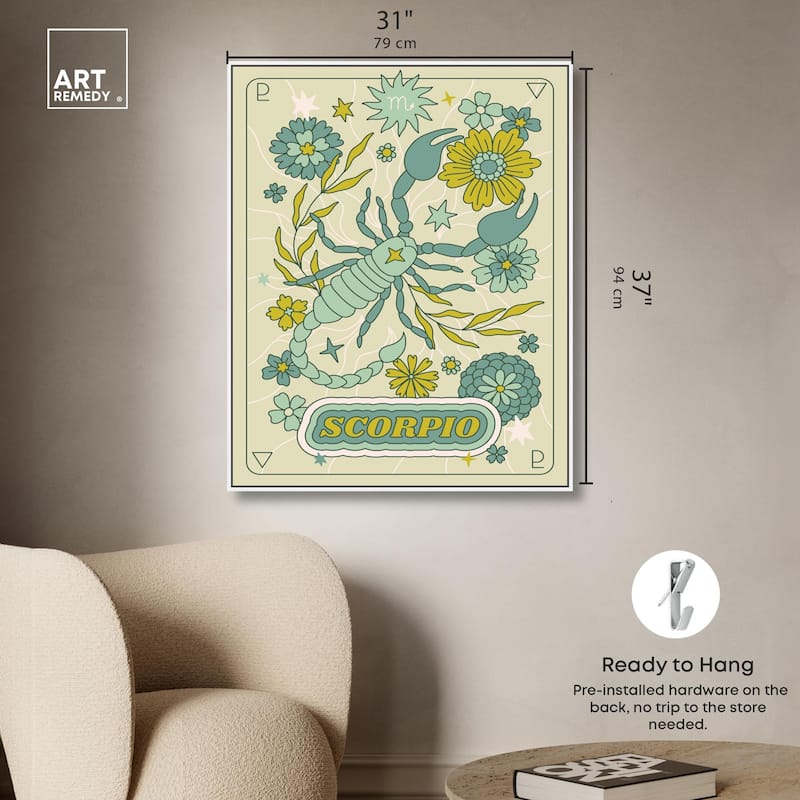 Scorpio Stars Card Canvas by Art Remedy