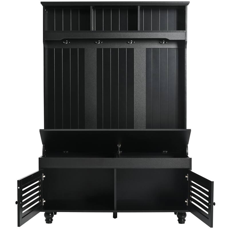Entry Cloak Rack Cabinet with Storage