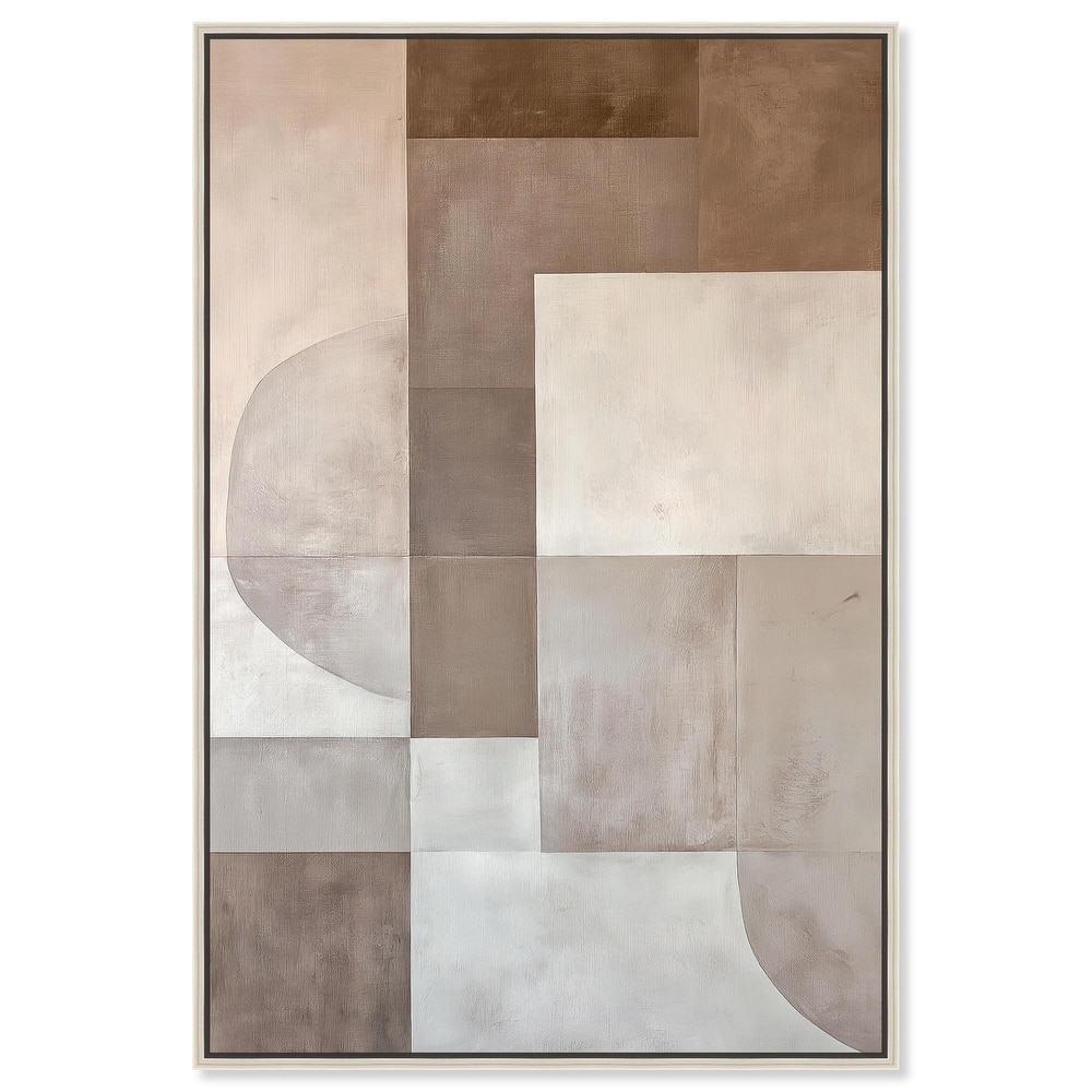 Neutral Tone Blocks II Canvas by Art Remedy