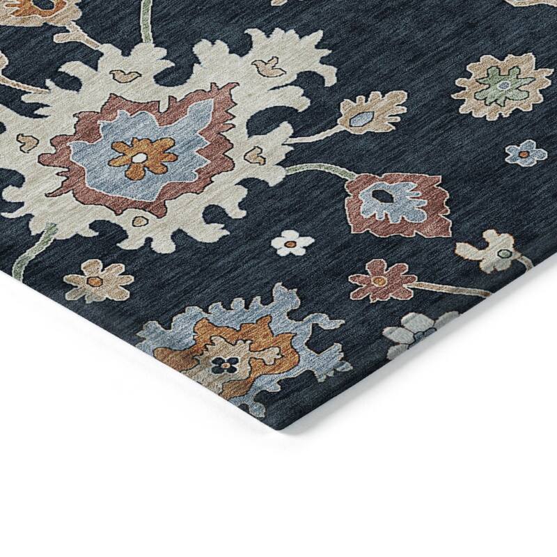 HomeRoots Floral Traditional Rectangle Outdoor Rug