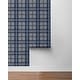 preview thumbnail 36 of 35, Harry & Grace Herringbone Plaid Premium Matte Non-Woven Peel and Stick Wallpaper