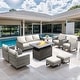 preview thumbnail 72 of 104, Gymojoy Outdoor Fire Pit Conversation Set, Patio Furniture with Cushions