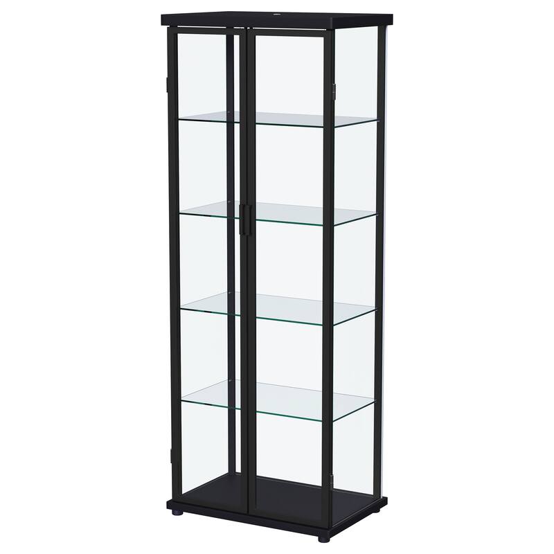 Aero 5-shelf Display Curio Cabinet with LED Lighting