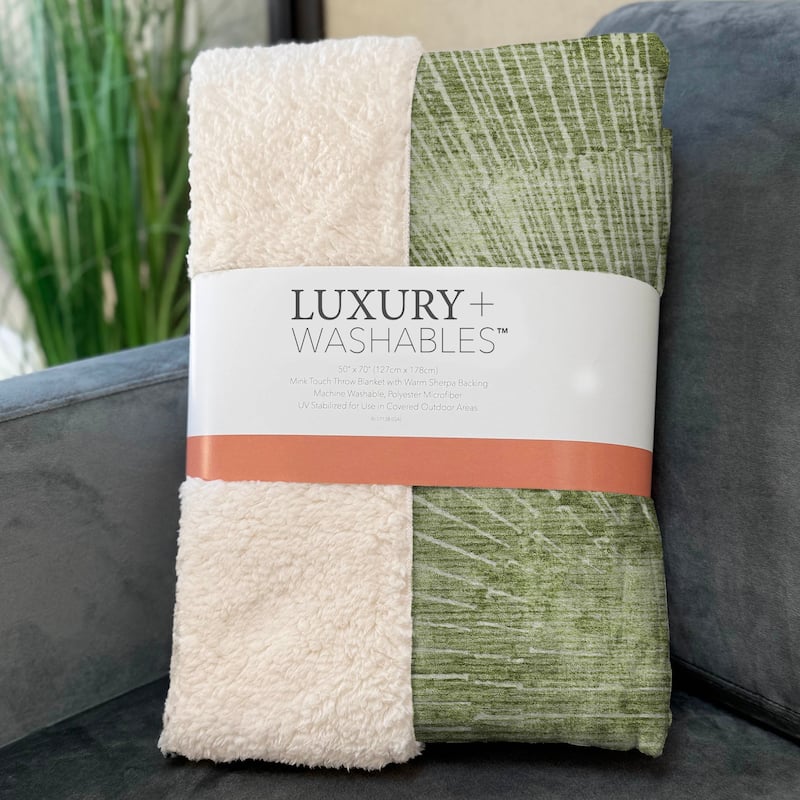 Premium Machine Washable Modern Sun Sherpa Throw Blanket