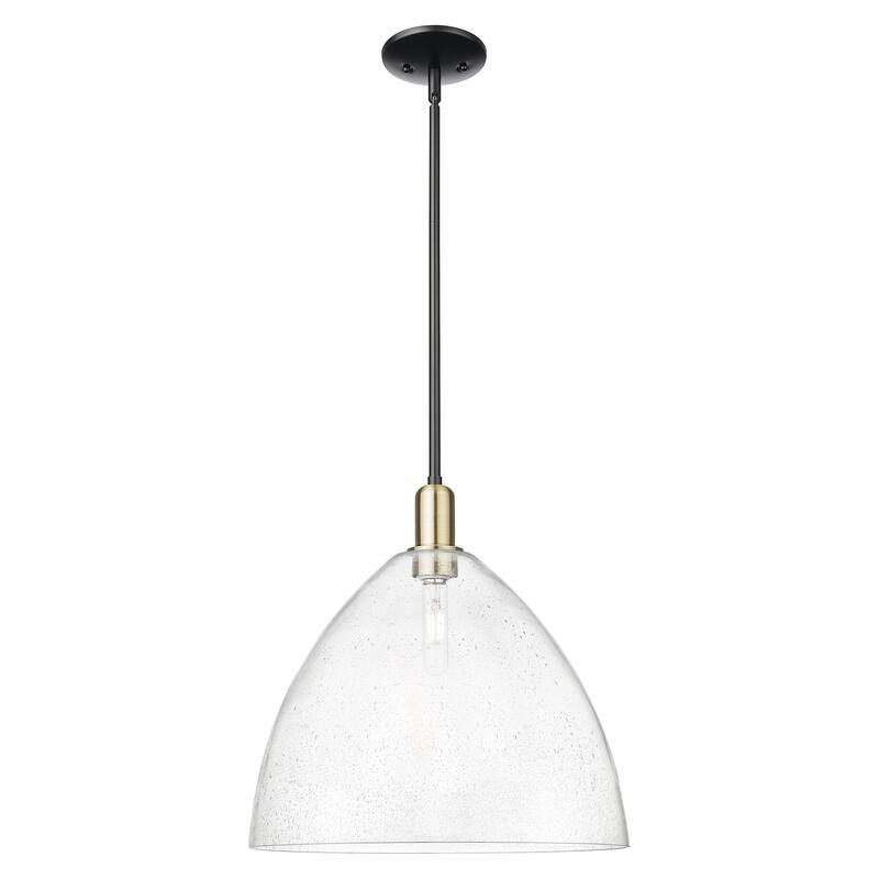 Innovations Lighting Endless Possibilities Arcadia - Bristol - 1 Light 16" Stem Hung Mini Pendant - Black Antique Brass/Seedy